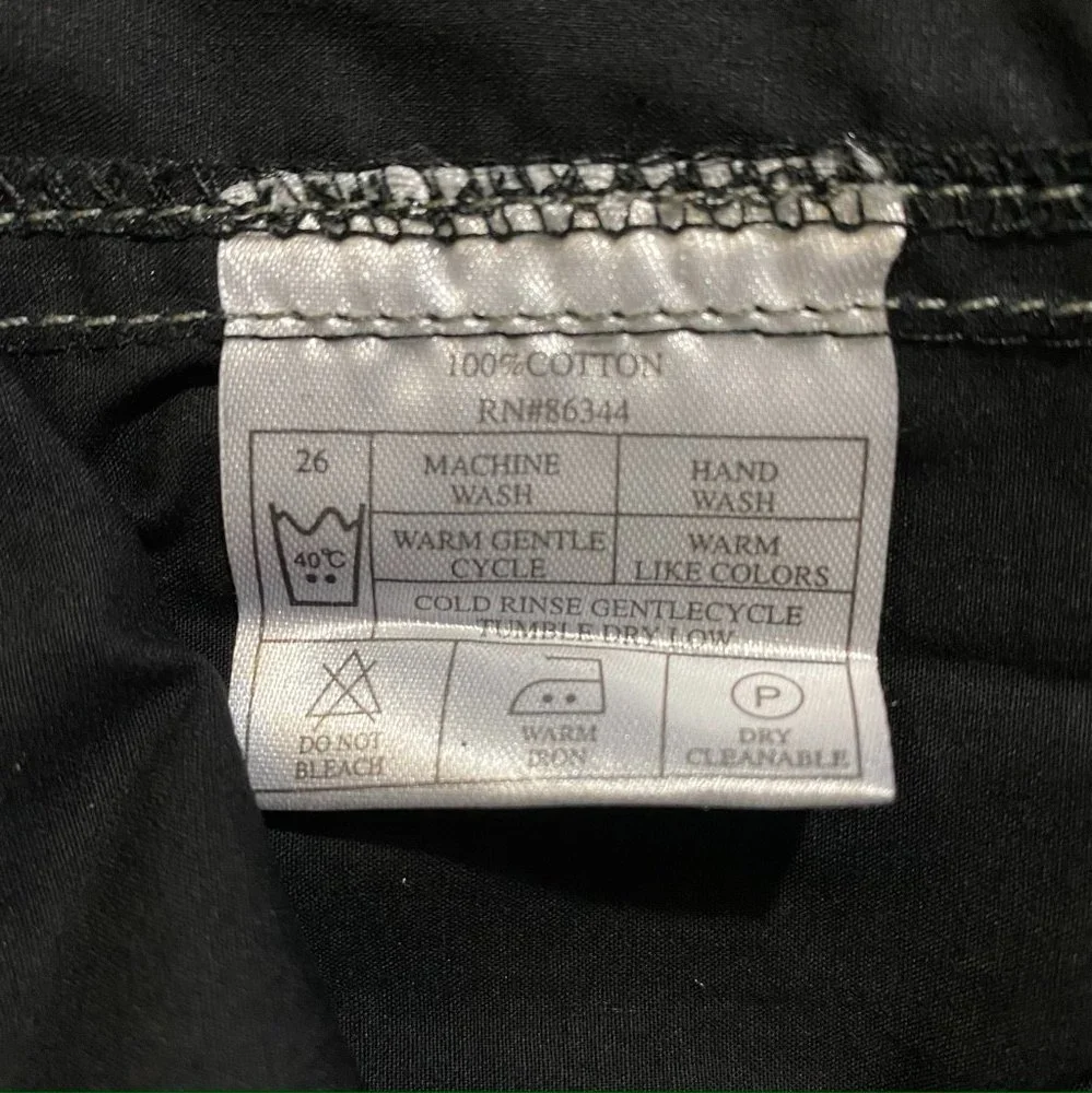 Franky Max Men’s Embroidered w/ Paisley Trims Long Sleeve Shirt Size M Black - Picture 8 of 9